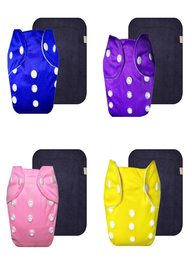 حفاضات قماشية دمبلدو لايت مع حشوة سوداء (عبوة من 4 قطع) | ملائمة تمامًا | قابلة لإعادة الاستخدام والغسل | سريعة الجفاف | ضرورية للاستخدام اليومي | من 3 أشهر إلى سنتين | مناسبة للجنسين - Image 1