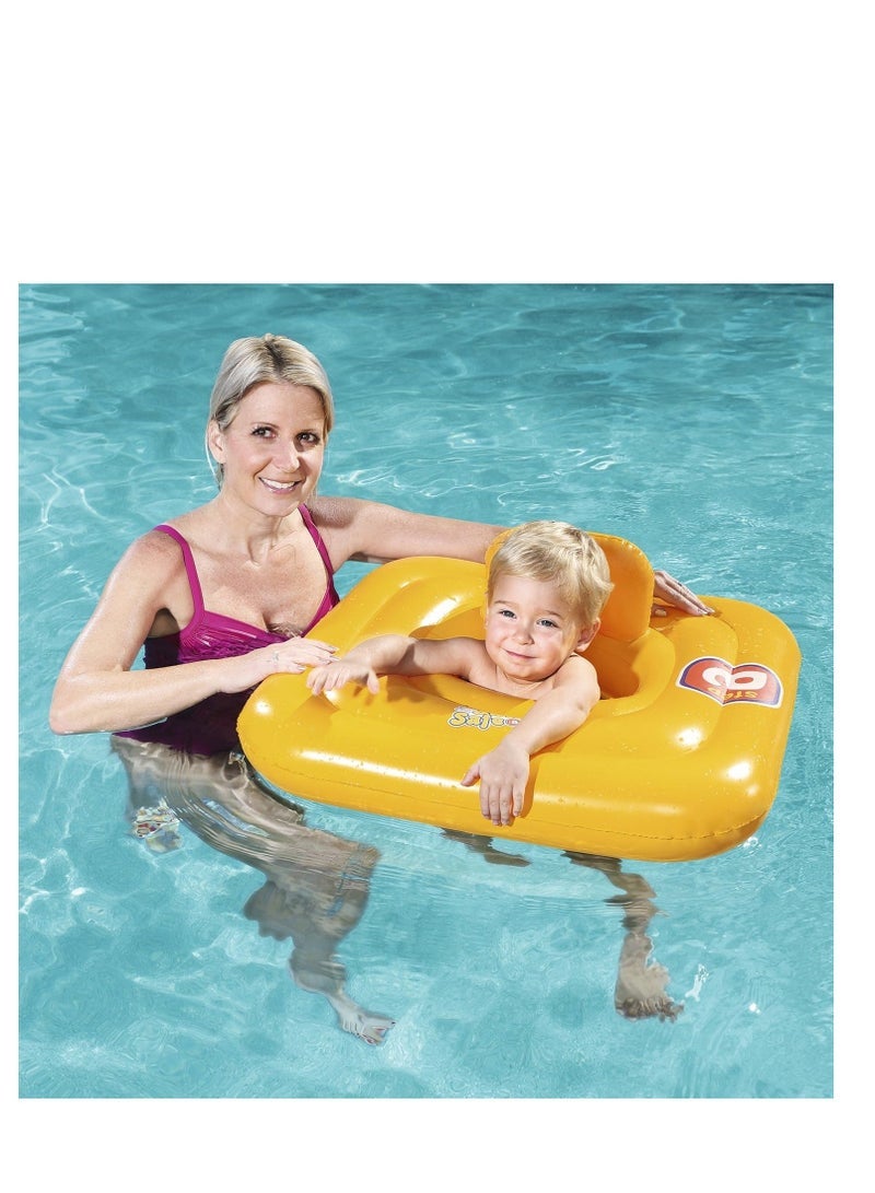 بست واي Bestway Swim Safe طوق سباحة للأطفال الرضع، 76×76 سم، أصفر - Image 3
