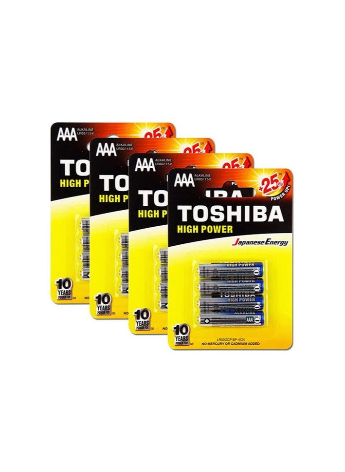 Toshiba Toshiba AAA 4 Pieces Alkaline Batteries  - Image 1