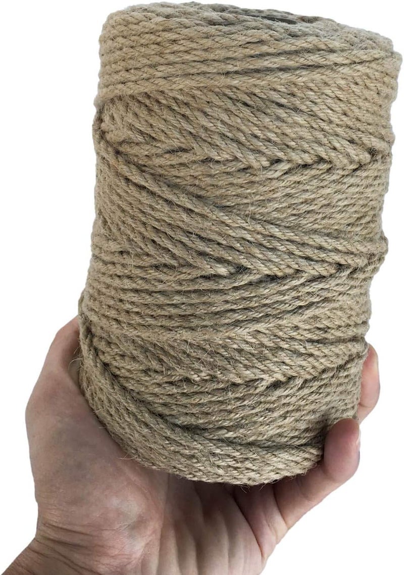 IlikeEC Strong Jute Twine 4mm Thick 328Feet Natural Arts Crafts Jute Rope Durable Packing String for Gardening Applications (4MM 328FT) - Image 1