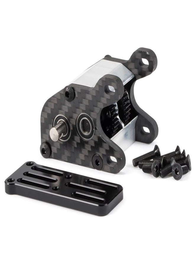 CobraCrawler Ultralight Dual Motor Transmission 62g Aluminum LCG Transmission Gearboxes 48P Overdrive Dig Tiny Gearbox for 1/10 RC Crawler LCG Cheater Rig (Silver) - Image 1