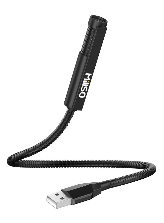 MillSO USB Microphone for Laptop Gooseneck Portable Mini USB Computer Microphone Plug&Play Omnidirectional External USB PC Microphone for YouTube, Streaming, Podcasting, Recording, Gaming - 1 FT - Image 1