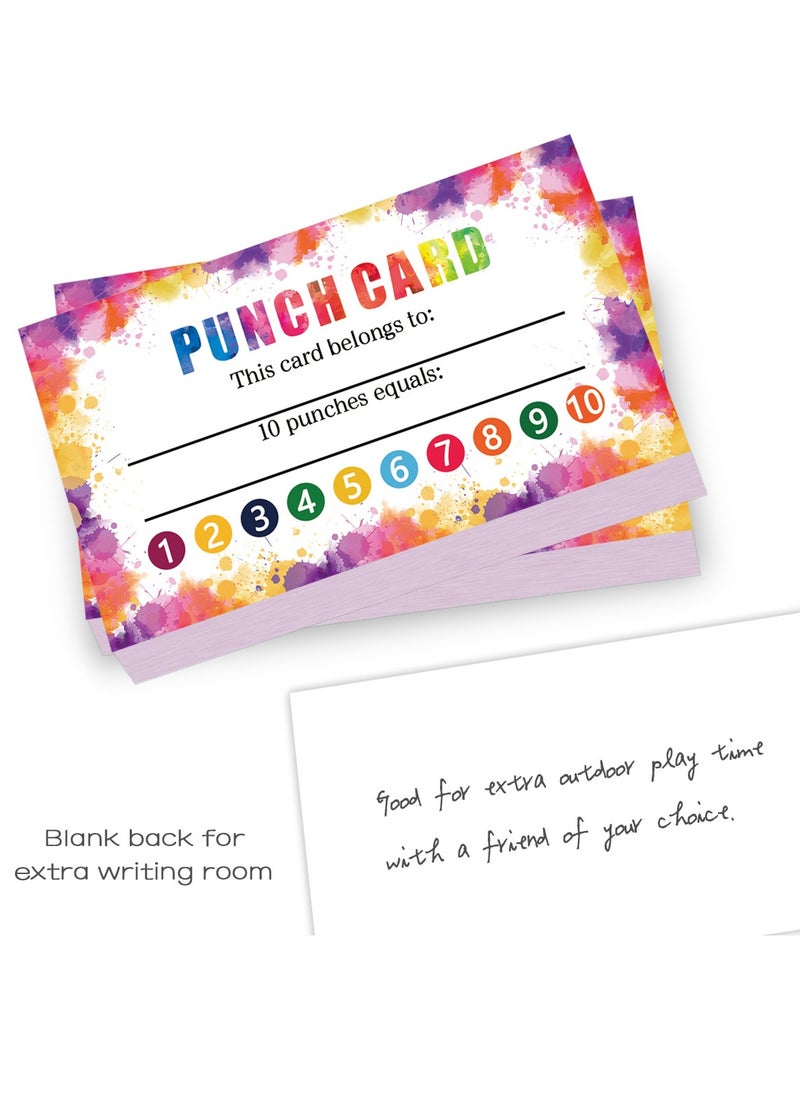 RedMapleTEK Teacher Punch Cards 50 Pack Student Encouragement Behavior Reward Cards, Classroom and Business Teacher Reward Cards  - Image 2