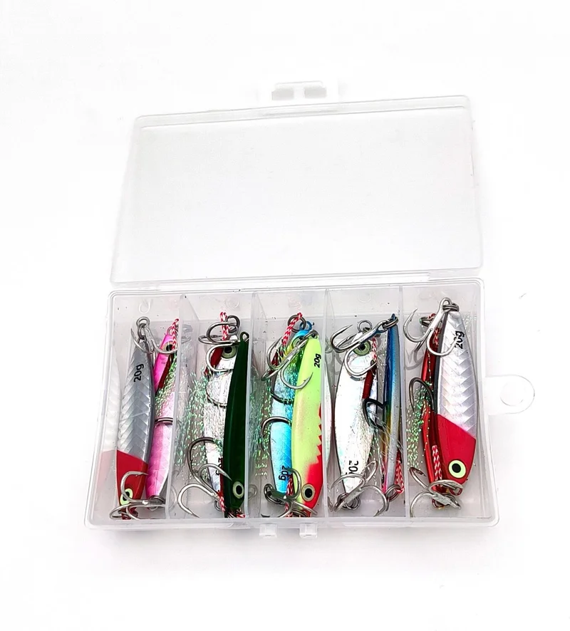 Valkyrie 10 Pieces 20GR 6cm Boxed Metal Rapala Jig Set Fish Lure Shiny Realistic Fishing Lure