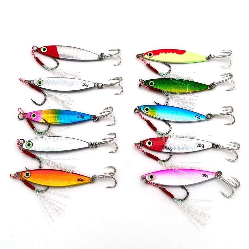 Valkyrie 10 Pieces 20GR 6cm Boxed Metal Rapala Jig Set Fish Lure Shiny Realistic Fishing Lure