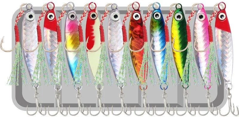 Valkyrie 10 Pieces 20GR 6cm Boxed Metal Rapala Jig Set Fish Lure Shiny Realistic Fishing Lure
