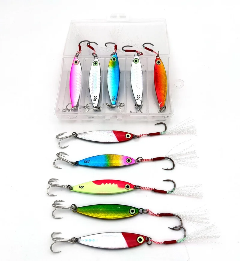 Valkyrie 10 Pieces 20GR 6cm Boxed Metal Rapala Jig Set Fish Lure Shiny Realistic Fishing Lure