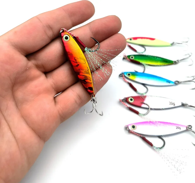 Valkyrie 10 Pieces 20GR 6cm Boxed Metal Rapala Jig Set Fish Lure Shiny Realistic Fishing Lure