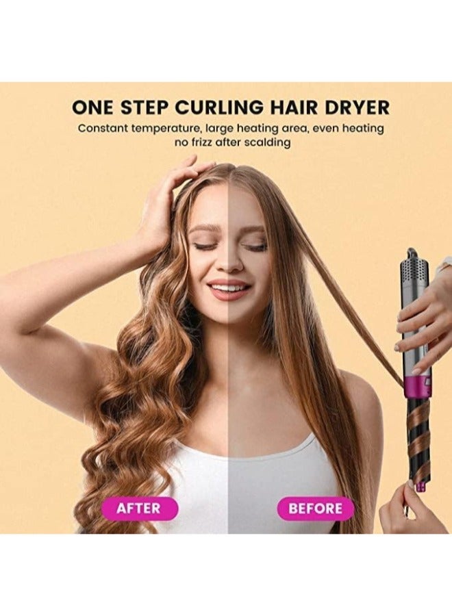 TIGER Hot/Electric Air Brush, Salon-Style Hair at Home  5-in-1 Styler Straightener, Volumizer, Curler - Advanced Negative Ion Tech, Multi functional Design, Compact & Safe Available on Noon - Image 5