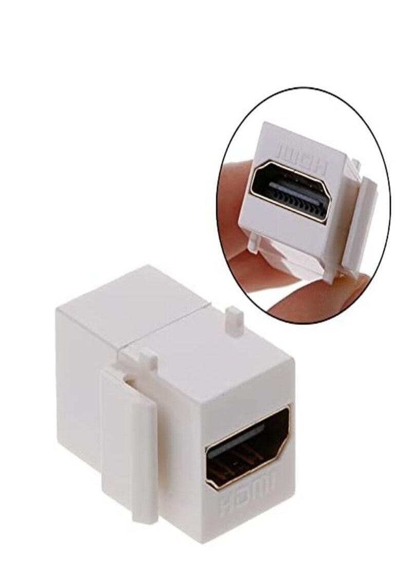DKURVE - 5-Pack HDMI Female Coupler Insert Snap-in Connector Socket Adapter Port for Wall Plate. - Image 1