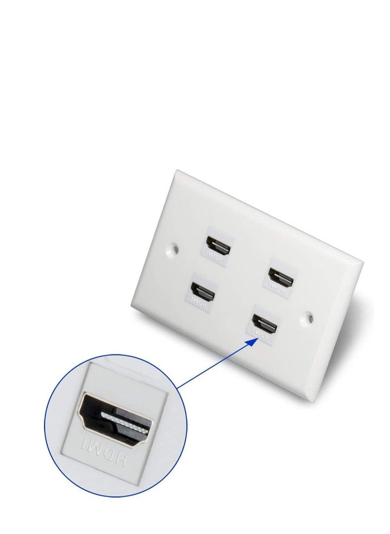 DKURVE - 5-Pack HDMI Female Coupler Insert Snap-in Connector Socket Adapter Port for Wall Plate. - Image 1