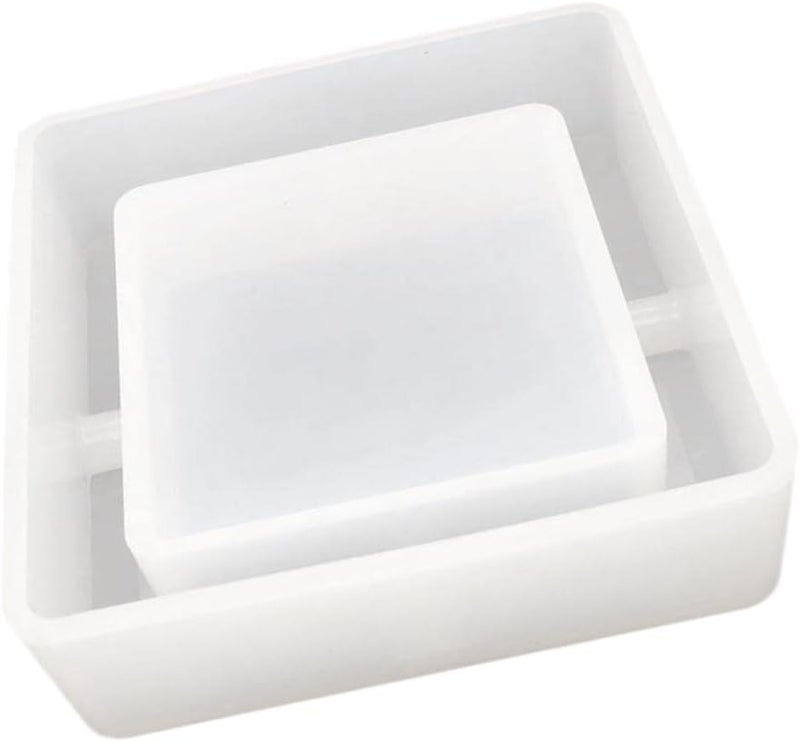 misppro 2X Silicone Ashtray Mold for Epoxy Resin Jewelry Making, Square DIY Craft Tools, High Temperature Resistant - Image 1