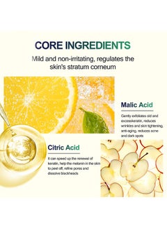 MOOYAM TCA 50% Peel Malic Acid & Citric Acid，Citric Acid Peeling Serum, Professional Chemical Peel for Face, TCA 50% Peeling Solution, Chemical Exfolianting Facial Peel for Dark Skin, Dark Spots, Acne, Wrinkle  - Image 2