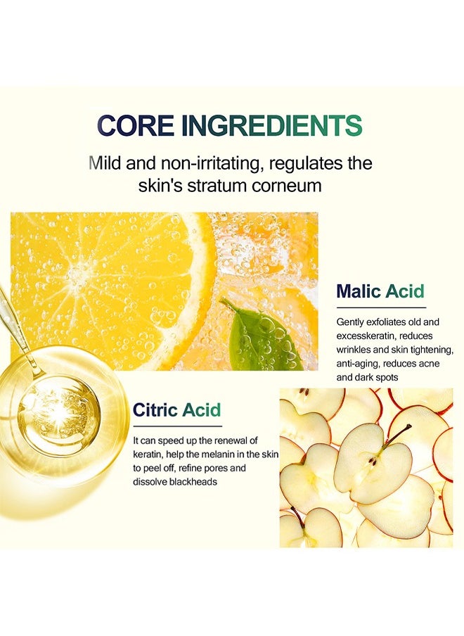MOOYAM - TCA 50% Peel Malic Acid & Citric Acid，Citric Acid Peeling Serum, Professional Chemical Peel for Face, TCA 50% Peeling Solution, Chemical Exfolianting Facial Peel for Dark Skin, Dark Spots, Acne, Wrinkle - Image 1