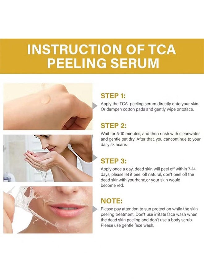MOOYAM - TCA 50% Peel Malic Acid & Citric Acid，Citric Acid Peeling Serum, Professional Chemical Peel for Face, TCA 50% Peeling Solution, Chemical Exfolianting Facial Peel for Dark Skin, Dark Spots, Acne, Wrinkle - Image 1