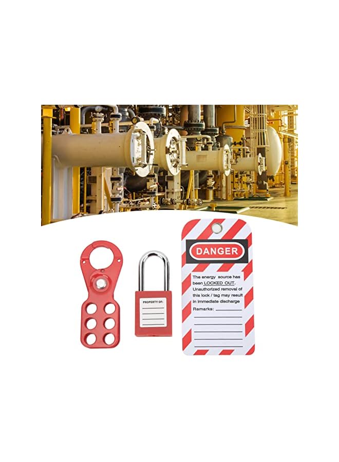 PROMASS PROMASS Lockout Tagout Kit, Premium Material, Robust Construction, High Security Lockout Tagout Kit with Safety Hasp Padlock, Tamper Proof Locking Tag Keys for Industrial Equipment  - Image 5