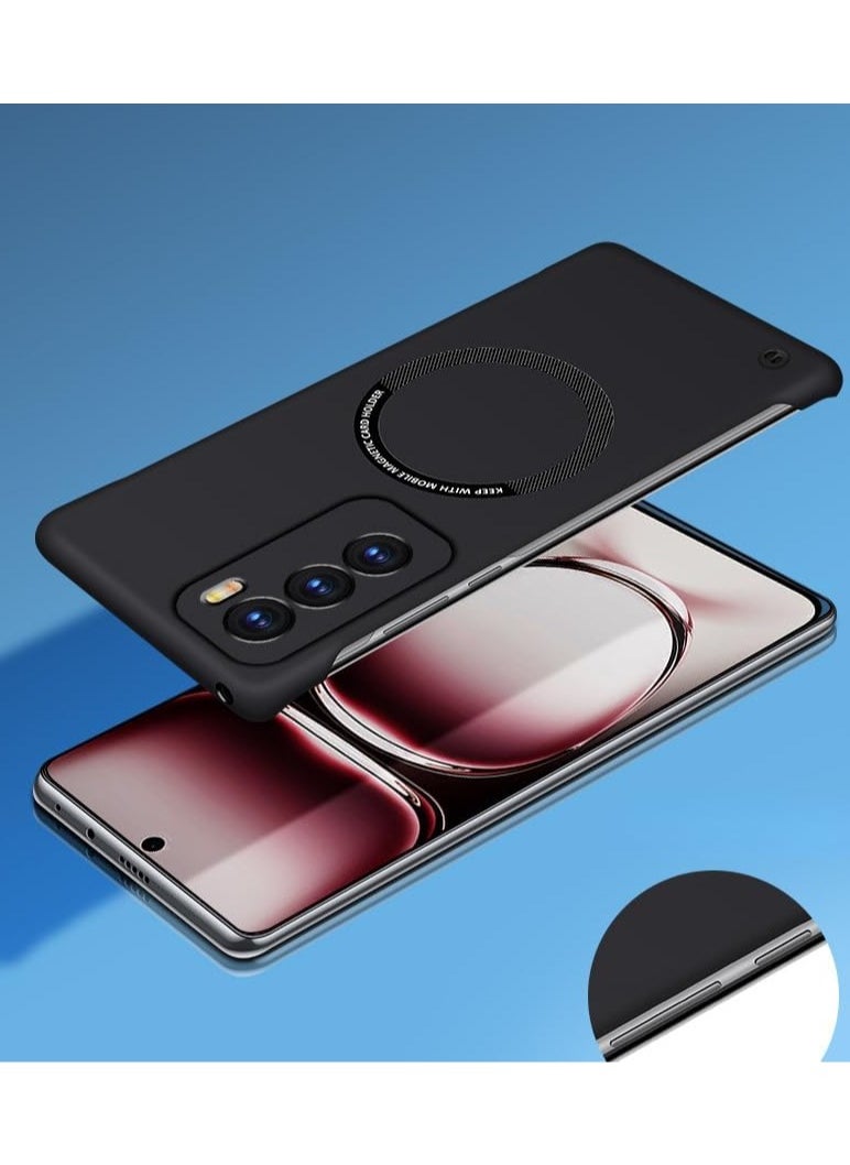 General Magnetic Frameless Case Compatible with OPPO Reno 12 Pro Matte Hard PC Wireless Charging Cover For Reno12 Pro Fundas  - Image 2