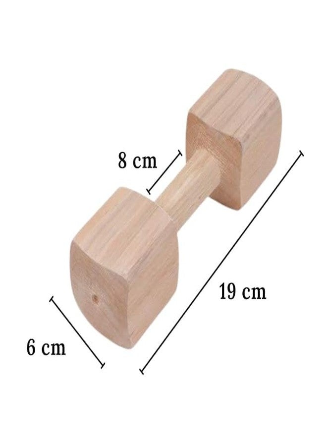 Pups&Pets Wooden Dumbbell Chew Toy Suitable for Dogs and Puppies by 100% Natural Solid Wood Training Tool - Keeps Teeth and Gums Healthy Oral Care - Image 2