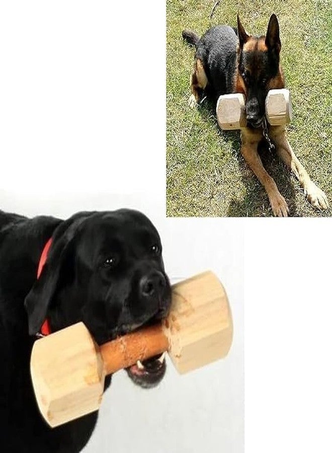 Pups&Pets Wooden Dumbbell Chew Toy Suitable for Dogs and Puppies by 100% Natural Solid Wood Training Tool - Keeps Teeth and Gums Healthy Oral Care - Image 5