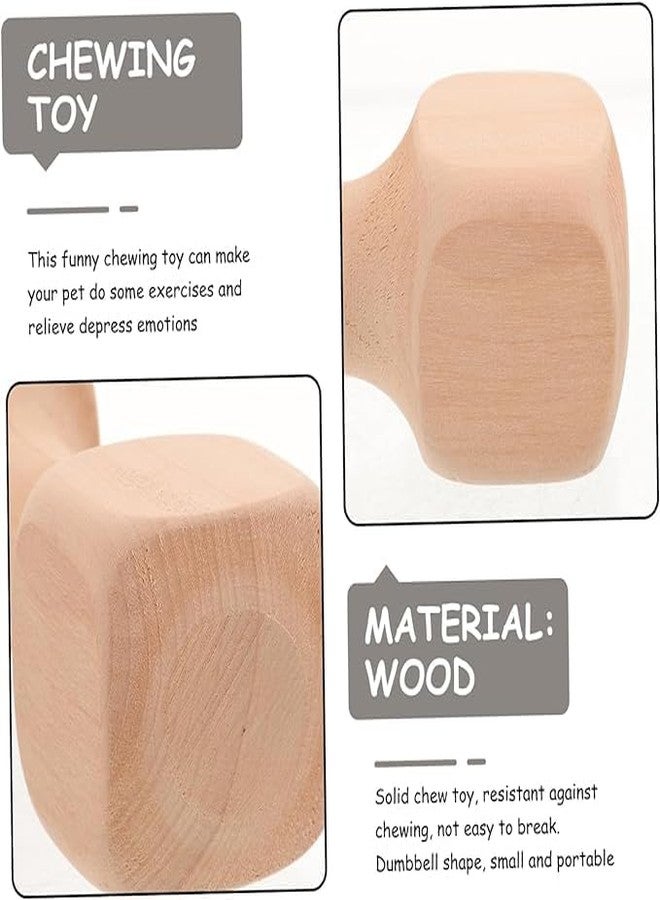 Pups&Pets Wooden Dumbbell Chew Toy Suitable for Dogs and Puppies by 100% Natural Solid Wood Training Tool - Keeps Teeth and Gums Healthy Oral Care - Image 4