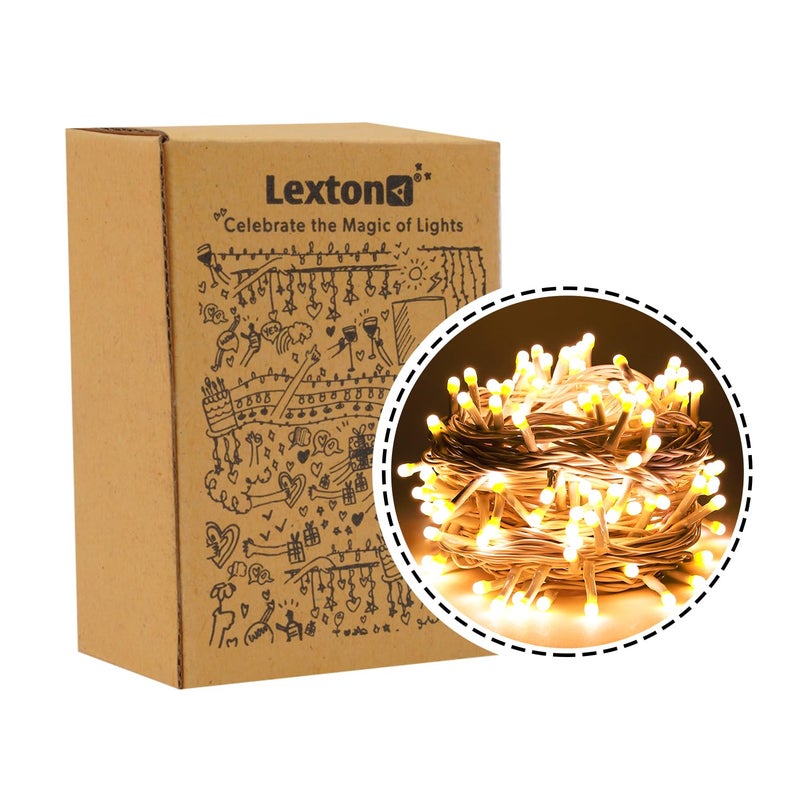Lexton Lexton Lunar Decorative String LightFairy Light 75 LEDs Plug Sourced Suitable for Home Outdoor Decoration Diwali Christmas Wedding Party Lawn Pack of 1 Warm White  - Image 2