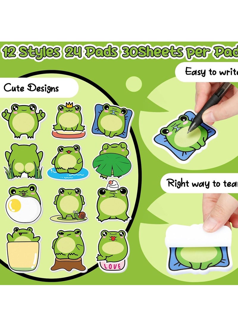 720 Pieces Of Creative And Cute Sticky Notes, Can Be Used Repeatedly, Large Capacity Self-Adhesive, Suitable For Student Plan Notes, Refrigerator Notes, Memos, Office Supplies, Kawaii Fun Sticky Notes (Frog) - Image 5