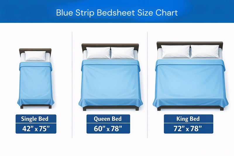 Blue Strip 300 TC Cotton Feel Glace Cotton Elastic Fitted Printed Queen Size Double Bed Bedsheet with 2 Pillow Covers Fits Upto 8 inches,Size- 60x78x8 Inches - Image 2