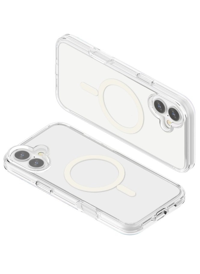 Generic - GEAR4 Magnetic Case Compatible with iPhone 16 Case, Compatible with MagSafe Wireless Charging, Transparent Anti-Scratch Back Shockproof Protective Slim Thin Phone Case Cover, Clear (TPU + Tough Polycarbonate Back I 16ft Drop Protection Tested I Transparent) - Image 1