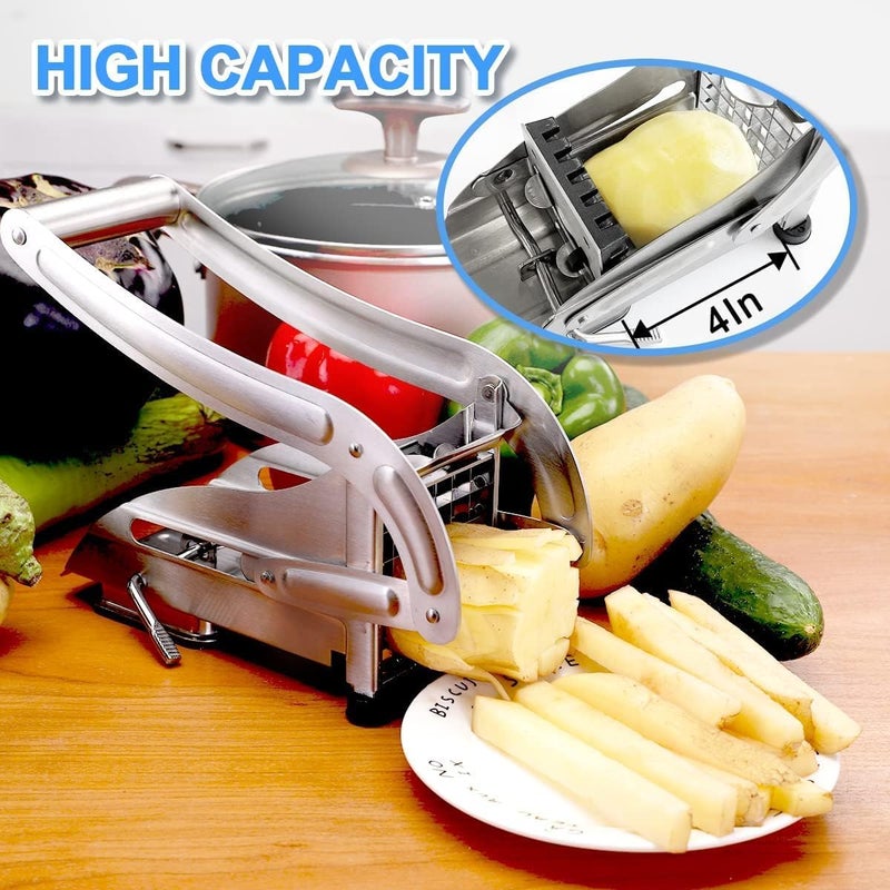 Rathey Stainless Steel Home French Fries Potato Chipser Salad Chipser Strip Cutting Cutter Machine Maker Slicer Chopper Dicer Snacks Finger - Image 5