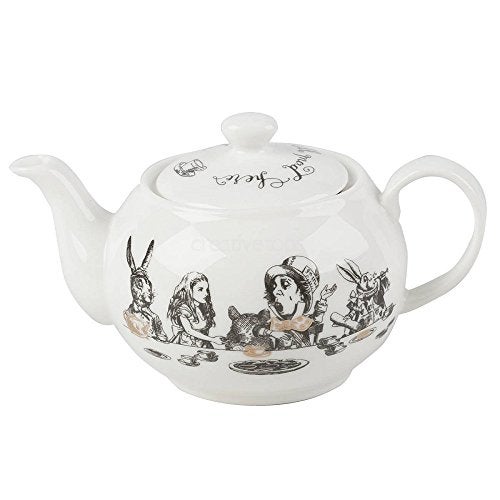 Va V&A Alice in Wonderland Mini Teapot in Gift Box, 450ml, White - Image 1