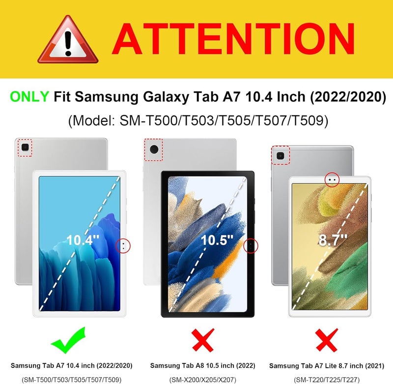Boxome Tablet Case Cover for Samsung Tab A7 10.4 inch [Auto Sleep/Wake Cover] [Trifold Stand] - Blue - Image 2