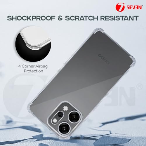 7-Seven 7SEVEN® Back Cover for Oppo Reno 14 Pro 5G Transparent Mobile Back Case Shock Proof Design Camera Edges Protection Crystal Clear Phone Case Silicon Soft TPU and Flexible Bumper Phone Cover - Image 3