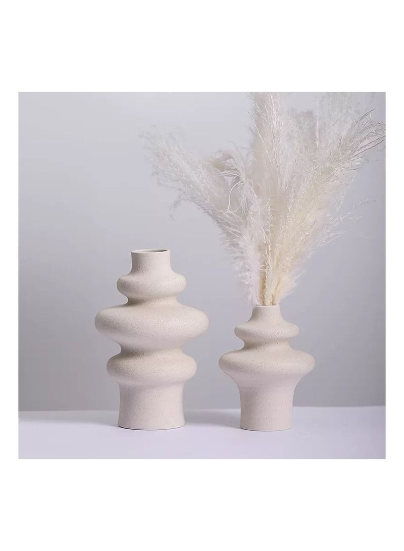 Nordic Spiral Shape Vase for Home Living Room Decoration Gift for your Loved Ones Set of 2 Vases  - Image 2
