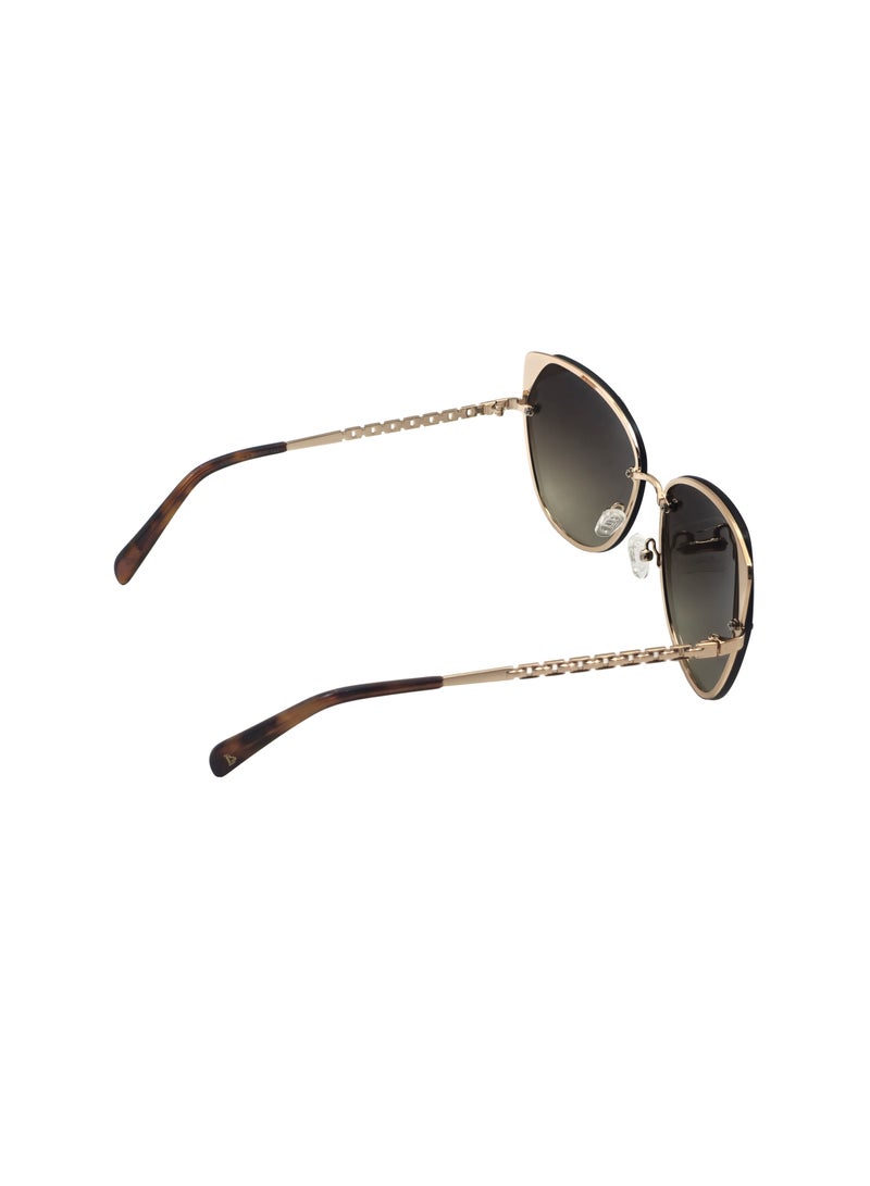 دلس دي إل إس نظارات شمسية للرجال والنساء - إطار معدني على شكل عين القطة مع عدسات مقاومة للأشعة فوق البنفسجية متعددة الاستخدامات (MS9005-C2) - Image 4