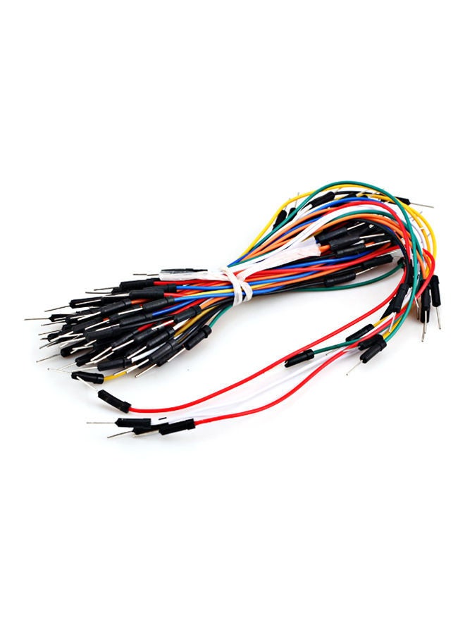 NIBEMINENT 60-Piece Male To Solderless Flexible Breadboard Jumper Wires For Arduino Multicolour - Image 1