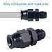 Breezliy 6AN Male Flare to 38 Fuel Hardline Tube Fitting Adapter Straight Connector Aluminum Alloy Black Anodized 2PCS - Image 5