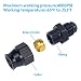 Breezliy 6AN Male Flare to 38 Fuel Hardline Tube Fitting Adapter Straight Connector Aluminum Alloy Black Anodized 2PCS - Image 4
