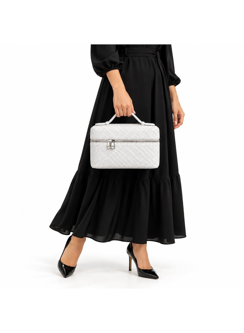 Hot Shopping Women’s Woven Handbag with Adjustable Shoulder Strap – Elegant Multi-Way Tote Bag - Image 1