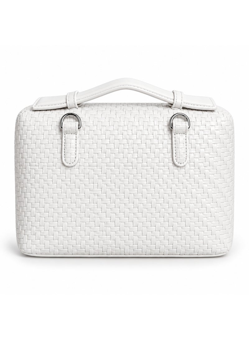 Hot Shopping Women’s Woven Handbag with Adjustable Shoulder Strap – Elegant Multi-Way Tote Bag - Image 5
