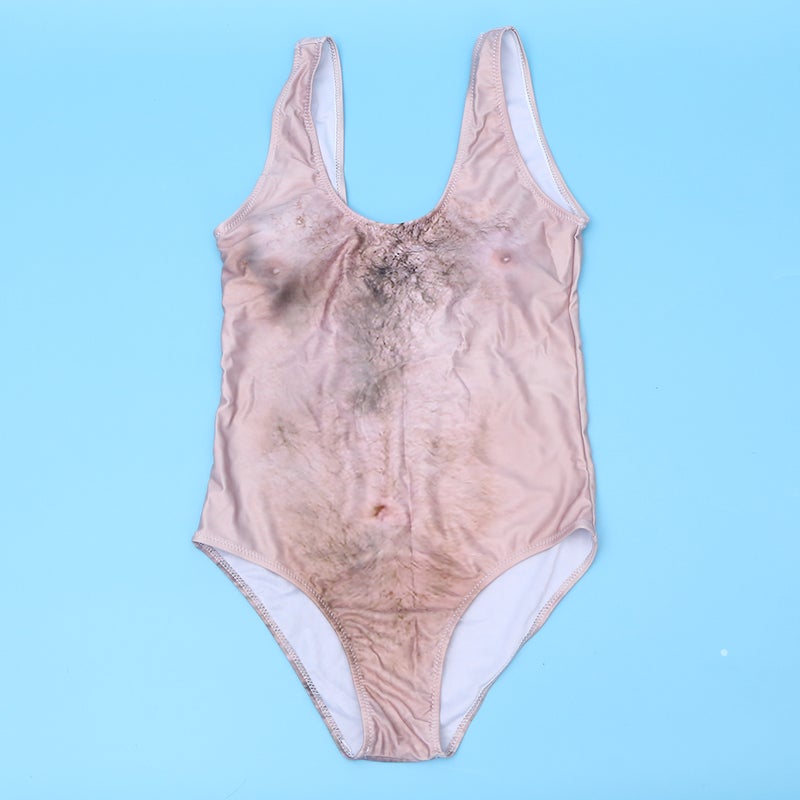 💄 مايوه سباحة بكشكش للنساء والبنات مقاس XL بني - Image 1