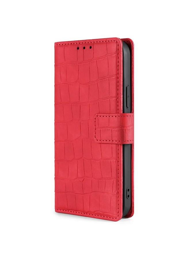 اس-توب جراب لهاتف OnePlus Ace 5 / 5 Pro مصنوع من الجلد ومشبك مغناطيسي من جلد التمساح - Image 2