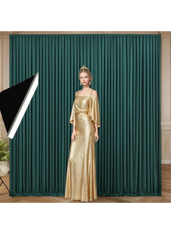 Suppromo 10ft x 7ft Hunter Green Backdrop Curtain for Parties Dark Green Wrinkle Free Backdrop Drapes Panels for Baby Shower Birthday Party Photo Photography Polyester Fabric Background Decoration - Image 3