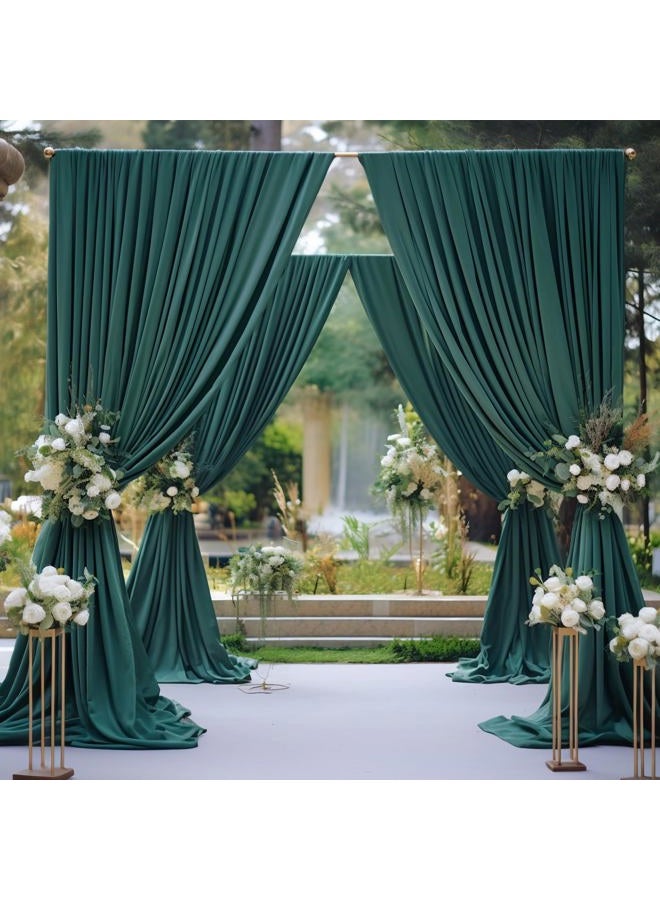 Suppromo 10ft x 7ft Hunter Green Backdrop Curtain for Parties Dark Green Wrinkle Free Backdrop Drapes Panels for Baby Shower Birthday Party Photo Photography Polyester Fabric Background Decoration - Image 4
