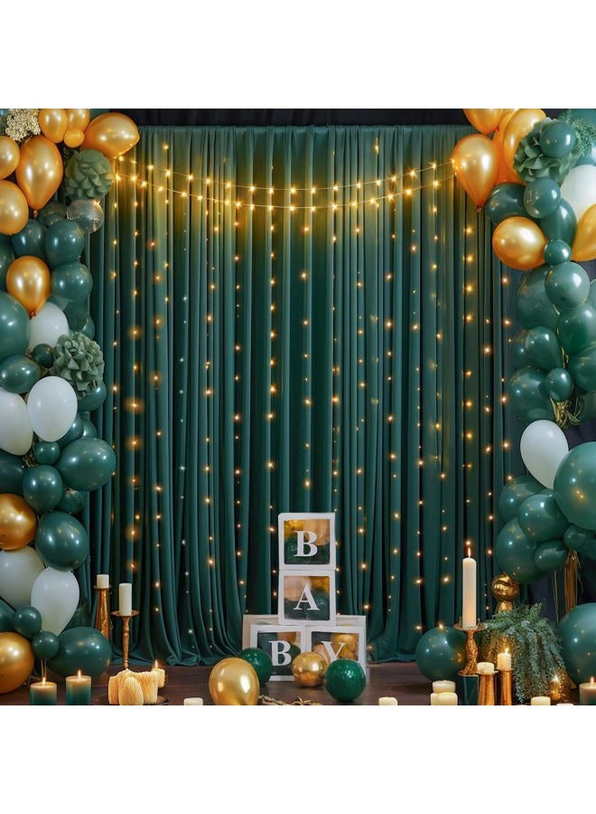 Suppromo 10ft x 7ft Hunter Green Backdrop Curtain for Parties Dark Green Wrinkle Free Backdrop Drapes Panels for Baby Shower Birthday Party Photo Photography Polyester Fabric Background Decoration - Image 5