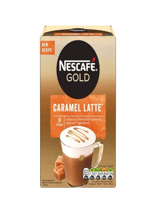 Nescafe Gold Caramel Latte, 8 Sachets, 136g