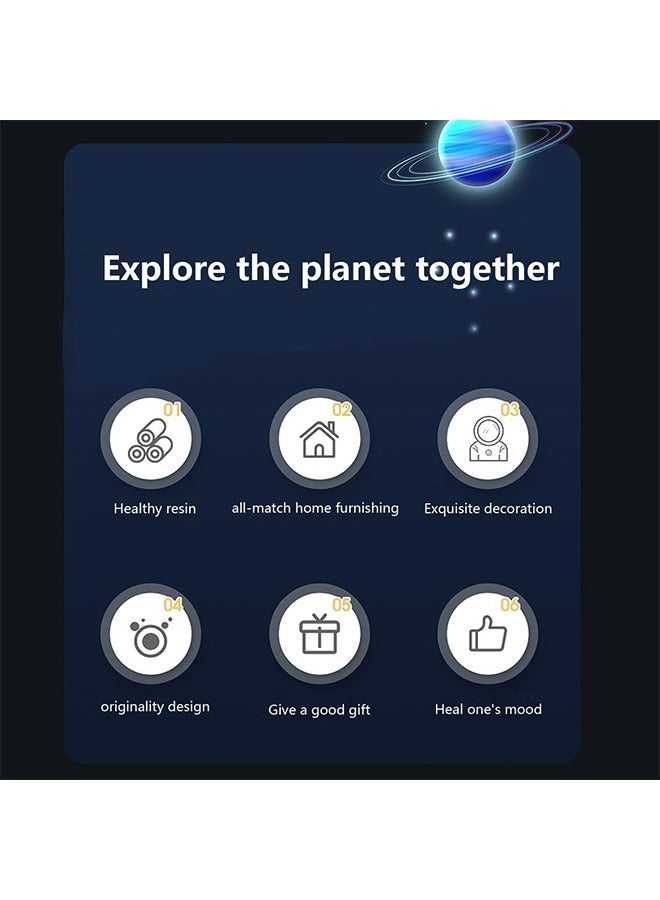 اتش واي ديكور رائد فضاء إبداعي 4 عبوات تمثال رائد فضاء تمثال رائد فضاء نموذج لرائد فضاء نموذج غرفة المعيشة خزانة تلفزيون معلقة زخرفة غرفة الأطفال ديكور مساحة موضوع هدية عيد ميلاد - أبيض - Image 2