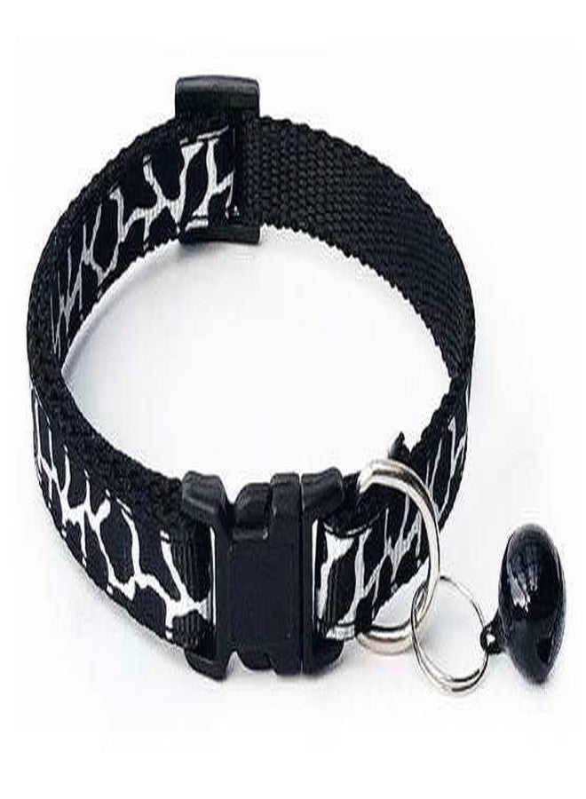 Litvibes Cat Collars Breakaway with Bell & Ribbed Design,Kitten & Small Dogs Soft Adjustable,Safe,Solid & Protection for Cats & Puppies,Cute Kitty Neckband with Unique Design-(Black) - Image 1