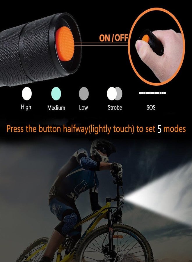 BESTSUN 2 Pack Flashlights High Lumens, 5 Modes Zoomable LED Tactical Flashlight, Waterproof Handheld Flash Light for Camping Home Emergencies, Christmas Stocking Stuffers Gifts for Men, Camping Essentials - Image 4