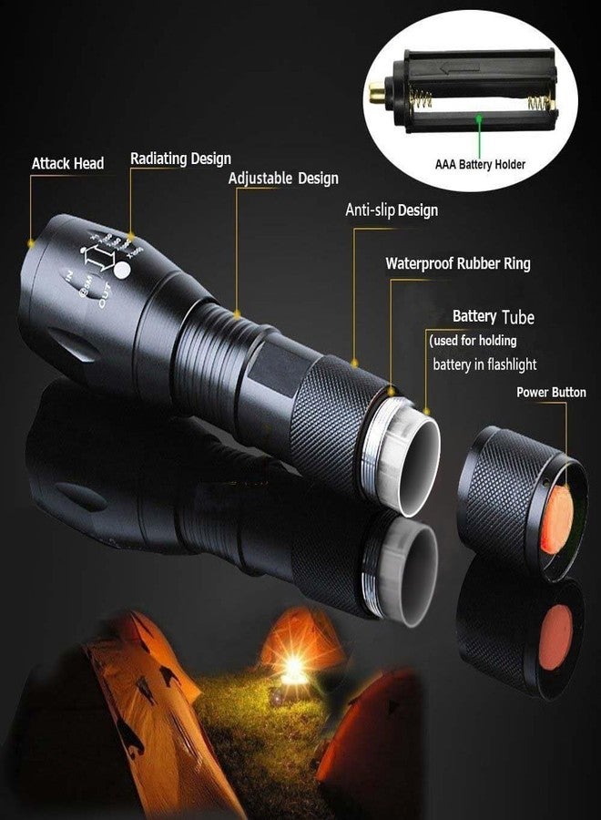 BESTSUN 2 Pack Flashlights High Lumens, 5 Modes Zoomable LED Tactical Flashlight, Waterproof Handheld Flash Light for Camping Home Emergencies, Christmas Stocking Stuffers Gifts for Men, Camping Essentials - Image 3