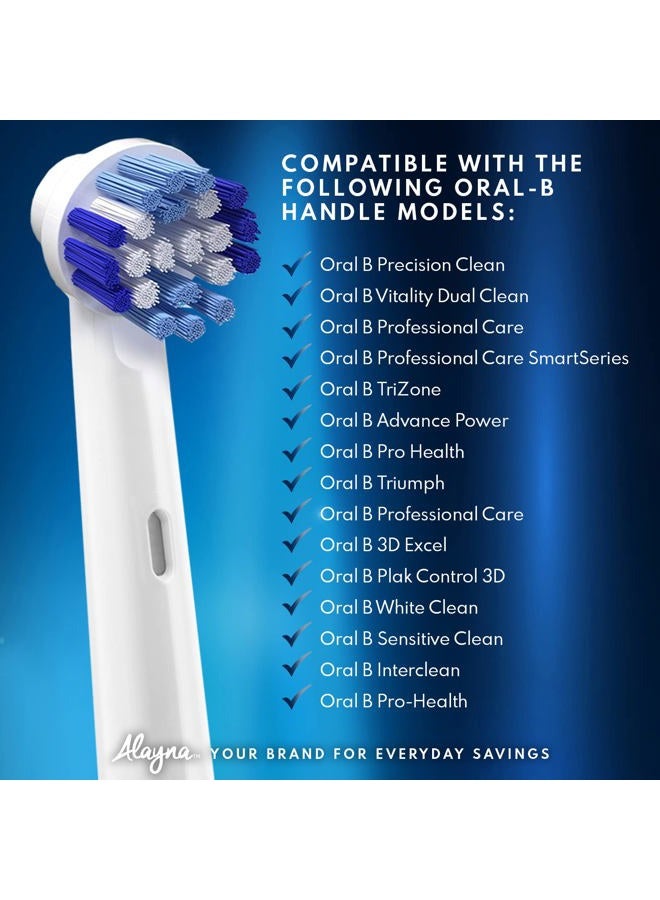 Alayna Replacement Toothbrush Heads Compatible with Oral-B Braun- 12 Pack – Best Oralb Compatible Electric Toothbrush- Fits Oral-B Floss, Cross, Precision, 3D, 1000, Kids, Sonic, Clean, Action &More - Image 4